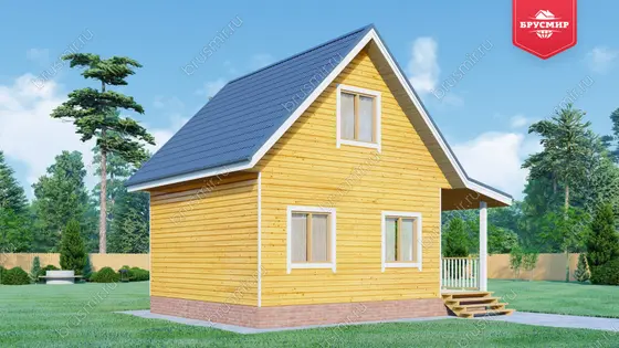 Дом из бруса с мансардой ДБ №4 - фото 4