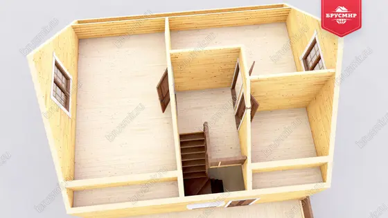 Дом из бруса с мансардой ДБ №23 - фото 6