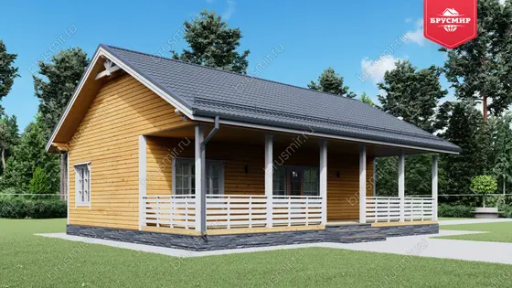 Одноэтажный дом из бруса ДБ №106 - фото 4
