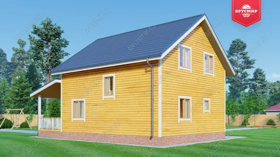 Полутораэтажный дом из бруса ДБ №99 - фото 3