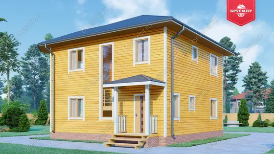 Двухэтажный дом из бруса ДБ №1 - фото 3