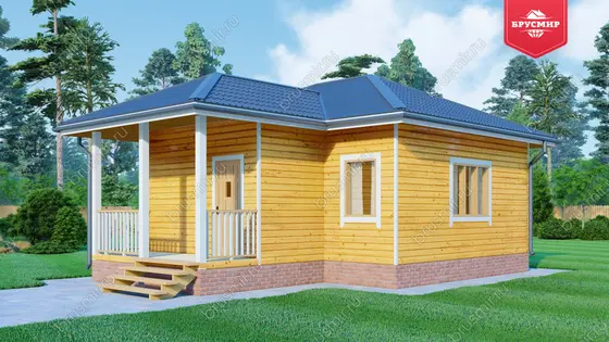 Одноэтажный дом из бруса ДБ №153 - фото 2