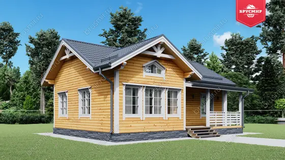 Одноэтажный дом из бруса ДБ №149 - фото 4