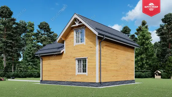Полутораэтажный дом из бруса ДБ №92 - фото 2