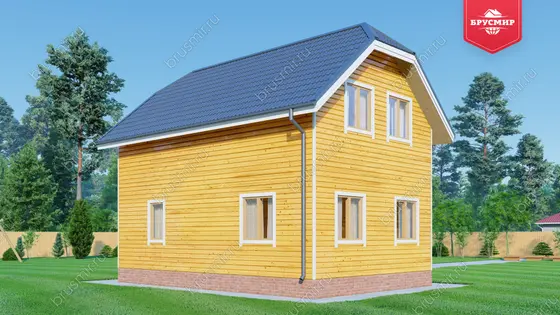 Полутораэтажный дом из бруса ДБ №121 - фото 3