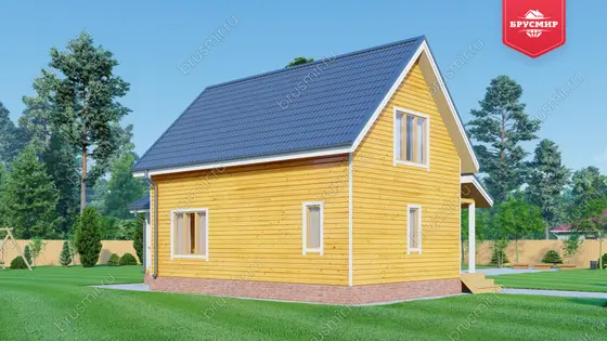 Полутораэтажный дом из бруса ДБ №169 - фото 3