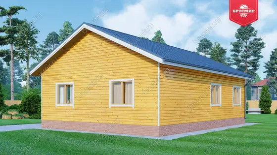 Одноэтажный дом из бруса ДБ №158 - фото 2