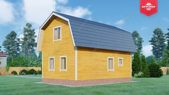 Дом из бруса с мансардой ДБ №44 - фото 2