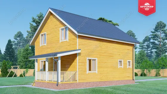 Полутораэтажный дом из бруса ДБ №39 - фото 2