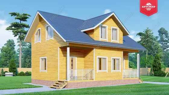 Полутораэтажный дом из бруса ДБ №100 - фото 4