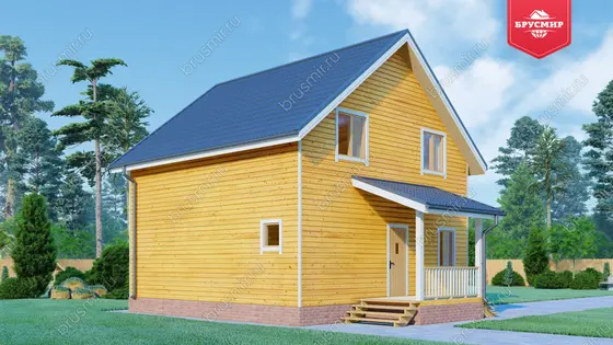 Полутораэтажный дом из бруса ДБ №145 - фото 4