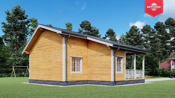 Одноэтажный дом из бруса ДБ №120 - фото 4