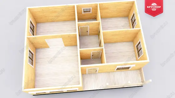 Одноэтажный дом из бруса ДБ №149 - фото 5