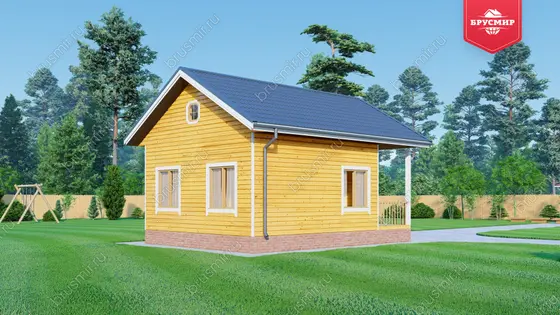 Одноэтажный дом из бруса ДБ №159 - фото 4