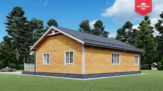 Одноэтажный дом из бруса ДБ №205 - фото 2
