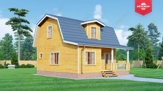 Дом из бруса с мансардой ДБ №161 - фото 4