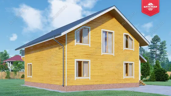 Полутораэтажный дом из бруса ДБ №134 - фото 2