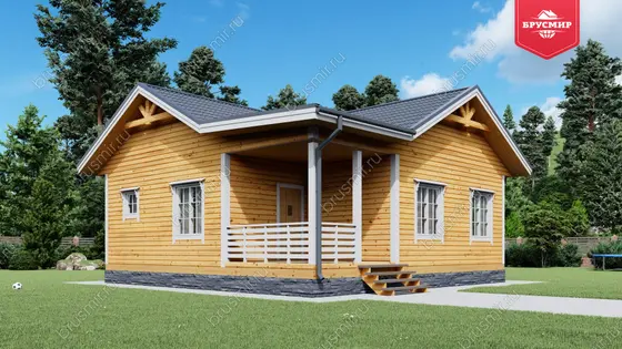 Одноэтажный дом из бруса ДБ №68