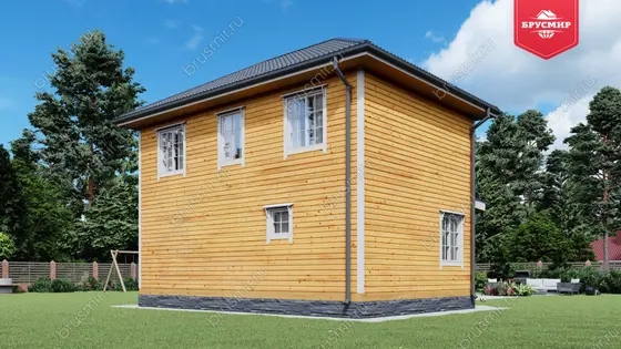 Двухэтажный дом из бруса ДБ №46 - фото 3