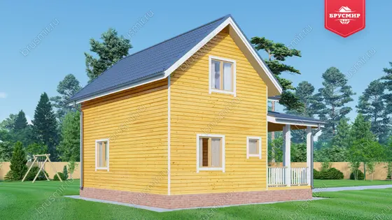 Полутораэтажный дом из бруса ДБ №94 - фото 4