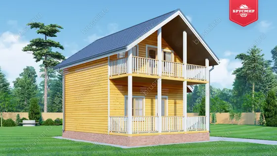 Полутораэтажный дом из бруса ДБ №97 - фото 4