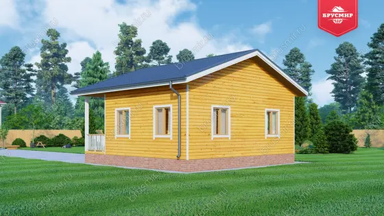 Одноэтажный дом из бруса ДБ №166 - фото 2