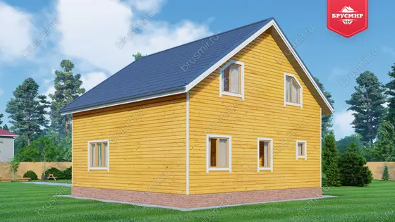 Полутораэтажный дом из бруса ДБ №109 - фото 3