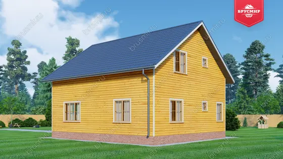 Полутораэтажный дом из бруса ДБ №171 - фото 3