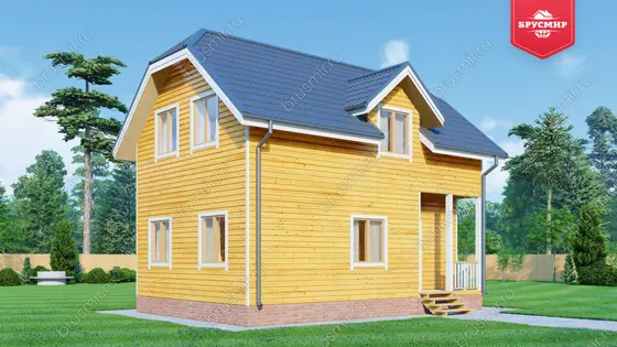 Полутораэтажный дом из бруса ДБ №121 - фото 4