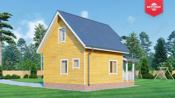 Дом из бруса с мансардой ДБ №164 - фото 4