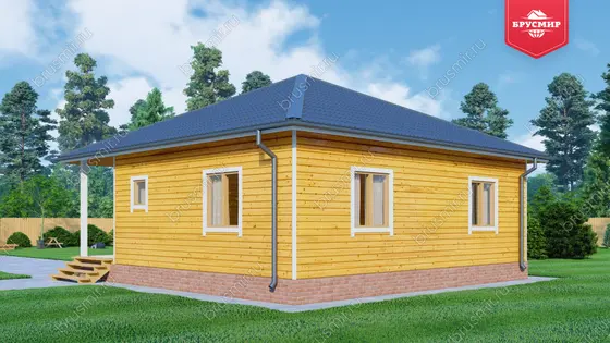 Одноэтажный дом из бруса ДБ №157 - фото 2