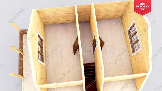 Дом из бруса мансардой ДБ №62 - фото 6