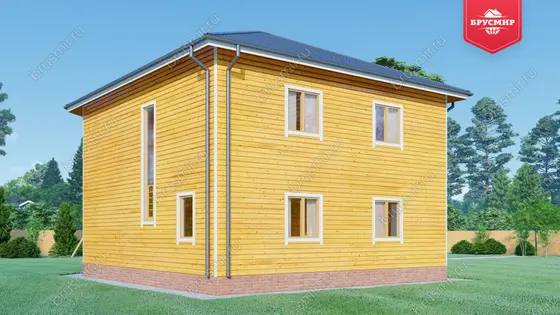 Двухэтажный дом из бруса ДБ №77 - фото 3