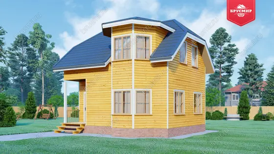 Полутораэтажный дом из бруса ДБ №2 - фото 2