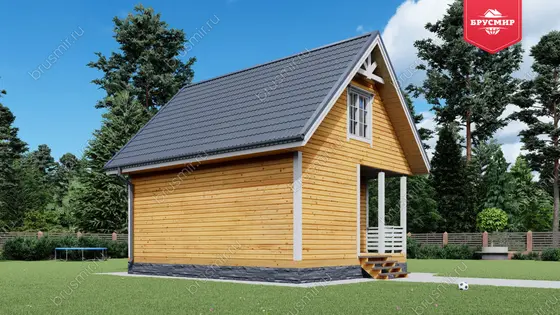 Дом из бруса с мансардой №81 - фото 4