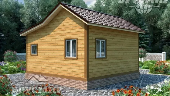 Проект бани из бруса 6х6м №9 - фото 3