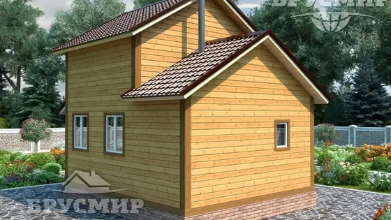 Проект бани из бруса 6х5м №13 - фото 4