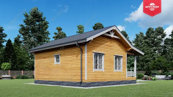 Одноэтажный дом из бруса ДБ №64 - фото 3