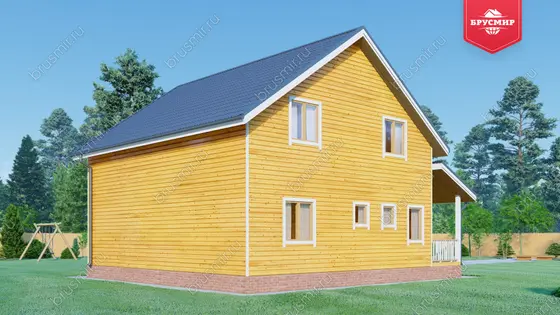 Полутораэтажный дом из бруса ДБ №144 - фото 3