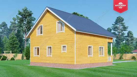 Полутораэтажный дом из бруса ДБ №109 - фото 4