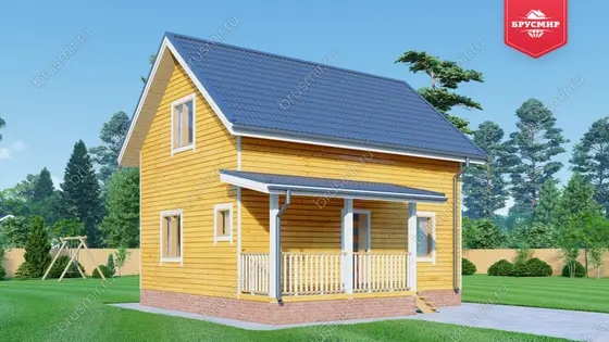 Полутораэтажный дом из бруса ДБ №93 - фото 4