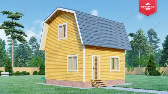 Дом из бруса с мансардой ДБ №17 - фото 4