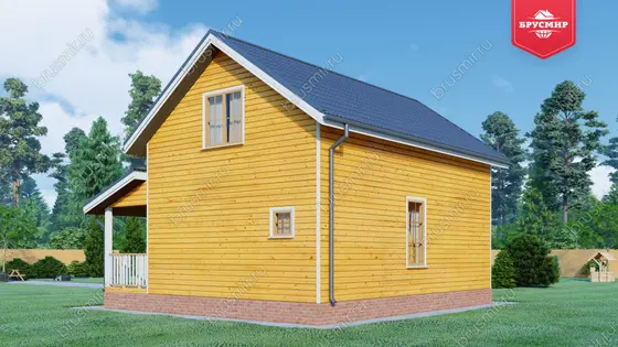 Полутораэтажный дом из бруса ДБ №24 - фото 3