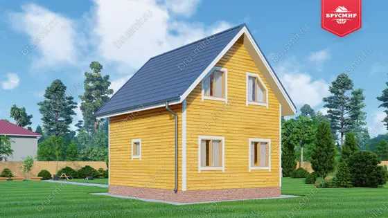 Полутораэтажный дом из бруса ДБ №96 - фото 3