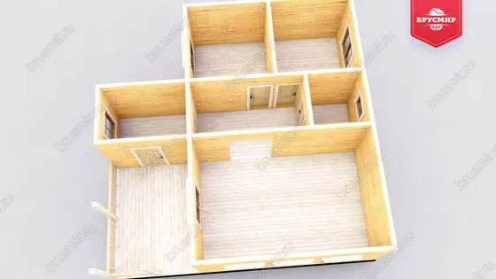 Одноэтажный дом из бруса ДБ №120 - фото 5