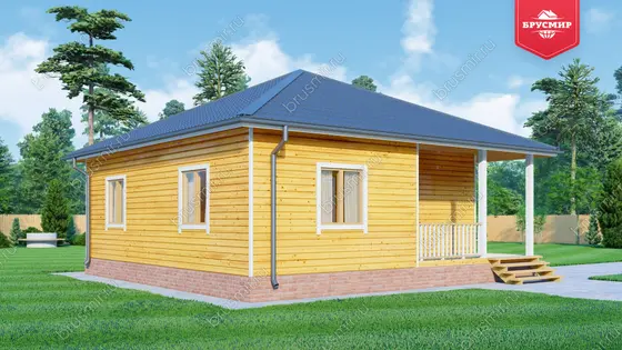 Одноэтажный дом из бруса ДБ №157 - фото 4