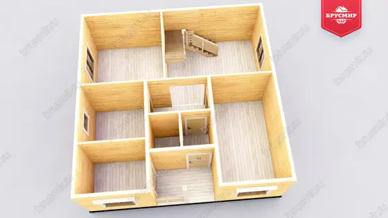 Полутораэтажный дом из бруса ДБ №92 - фото 5