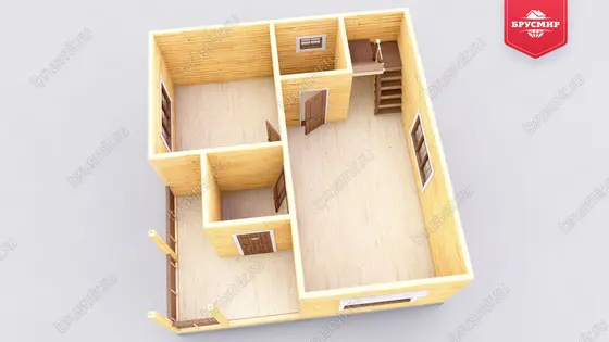 Полутораэтажный дом из бруса ДБ №15 - фото 5