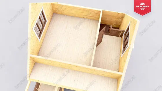 Дом из бруса с мансардой ДБ №26 - фото 6