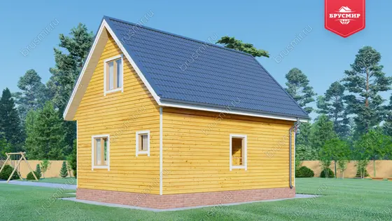 Дом из бруса с мансардой ДБ №50 - фото 3